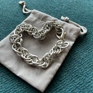 Handmade metal chain “chainemaille” bracelet, 8”L x .5”
